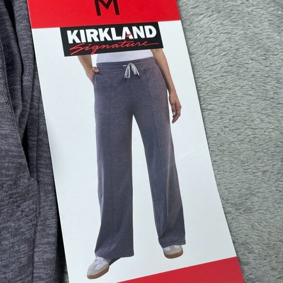 Kirkland Signature Womens Drawstring Pants Heather Gray M d0107 - Picture 2 of 9